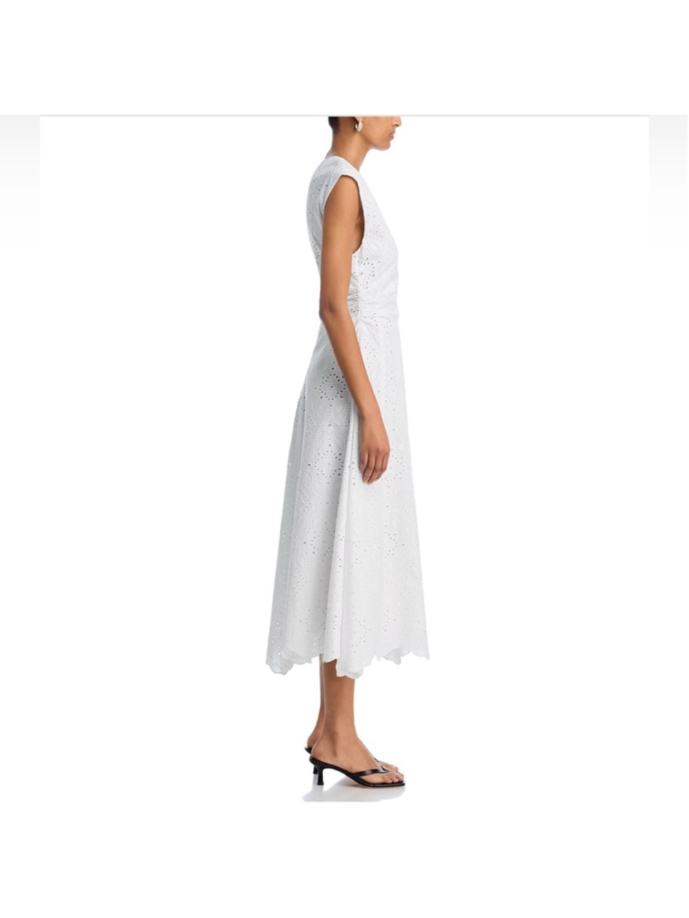 Veronica Beard Aven White Eyelet Midi Dress - Picture 5 of 11